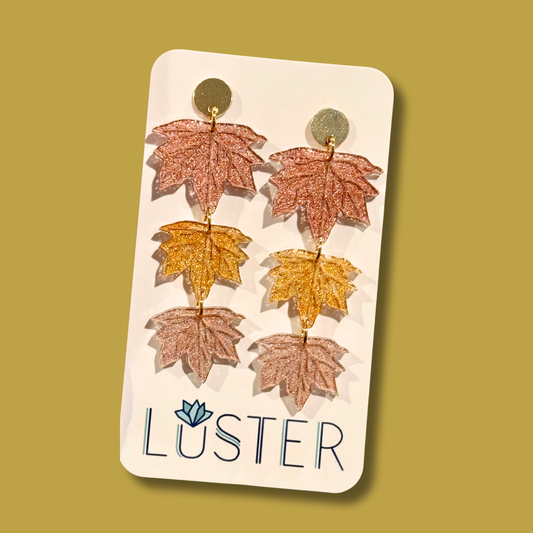 Fall Leaf Drop Earrings