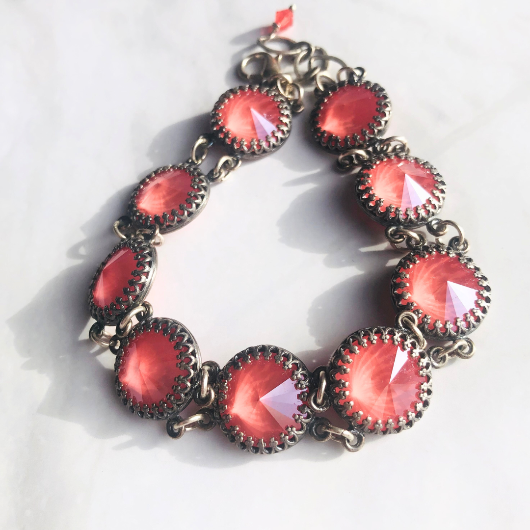 Light Coral Rivoli Bracelet