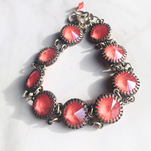 Light Coral Rivoli Bracelet
