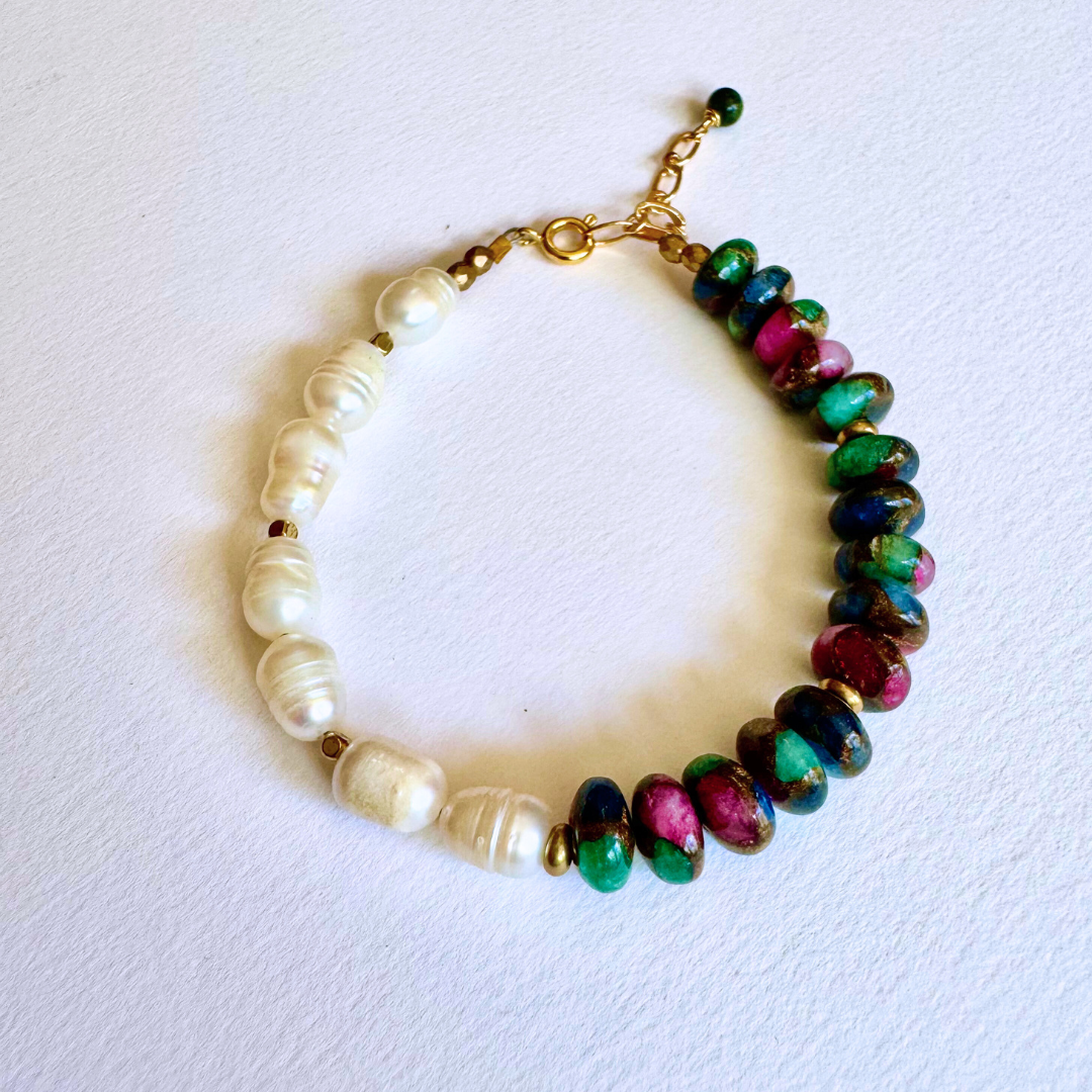 Pearl + Jasper Bracelet