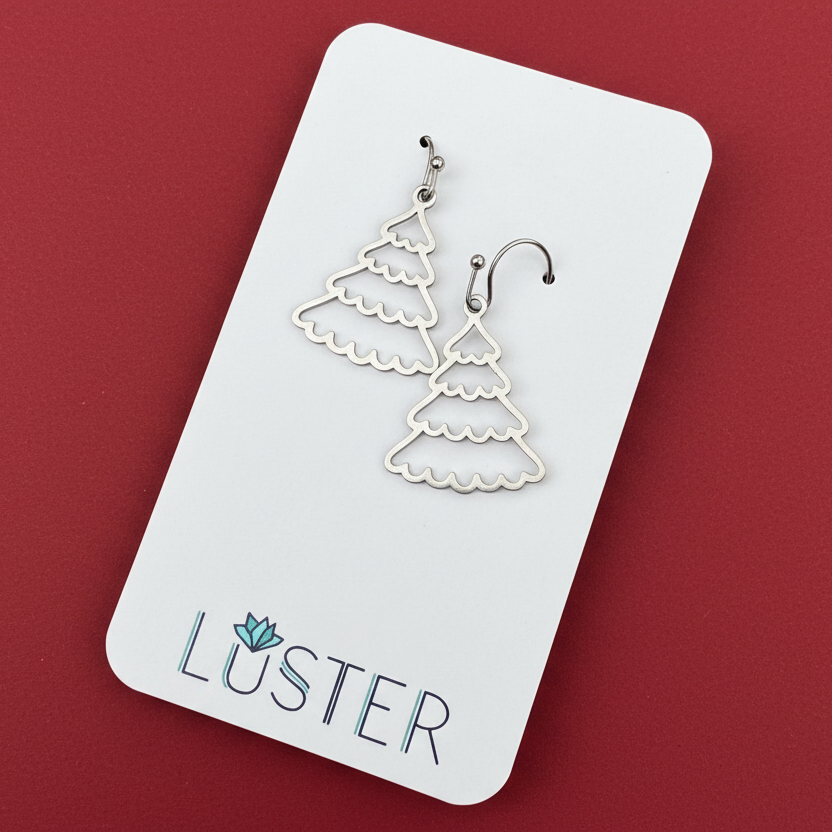 Simple Winter Tree Earrings