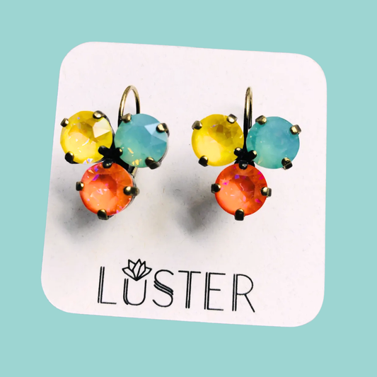 Crystal Trio Earrings