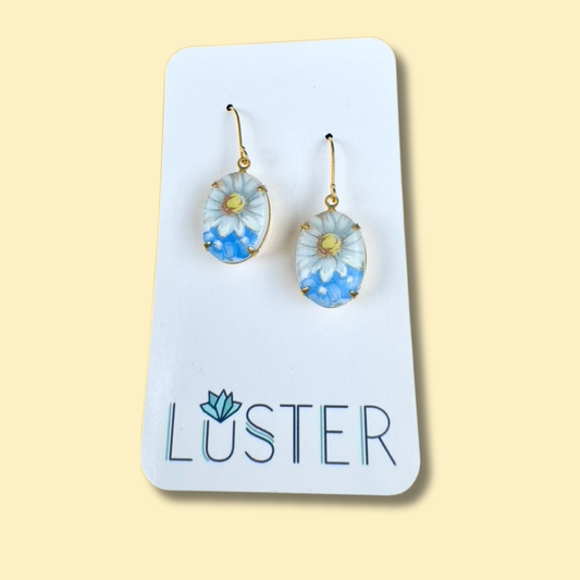 Flower Glass Earrings