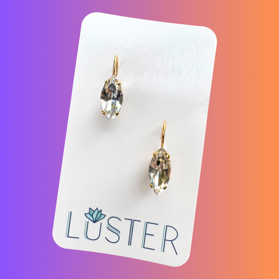 Crystal Navette Leverbacks