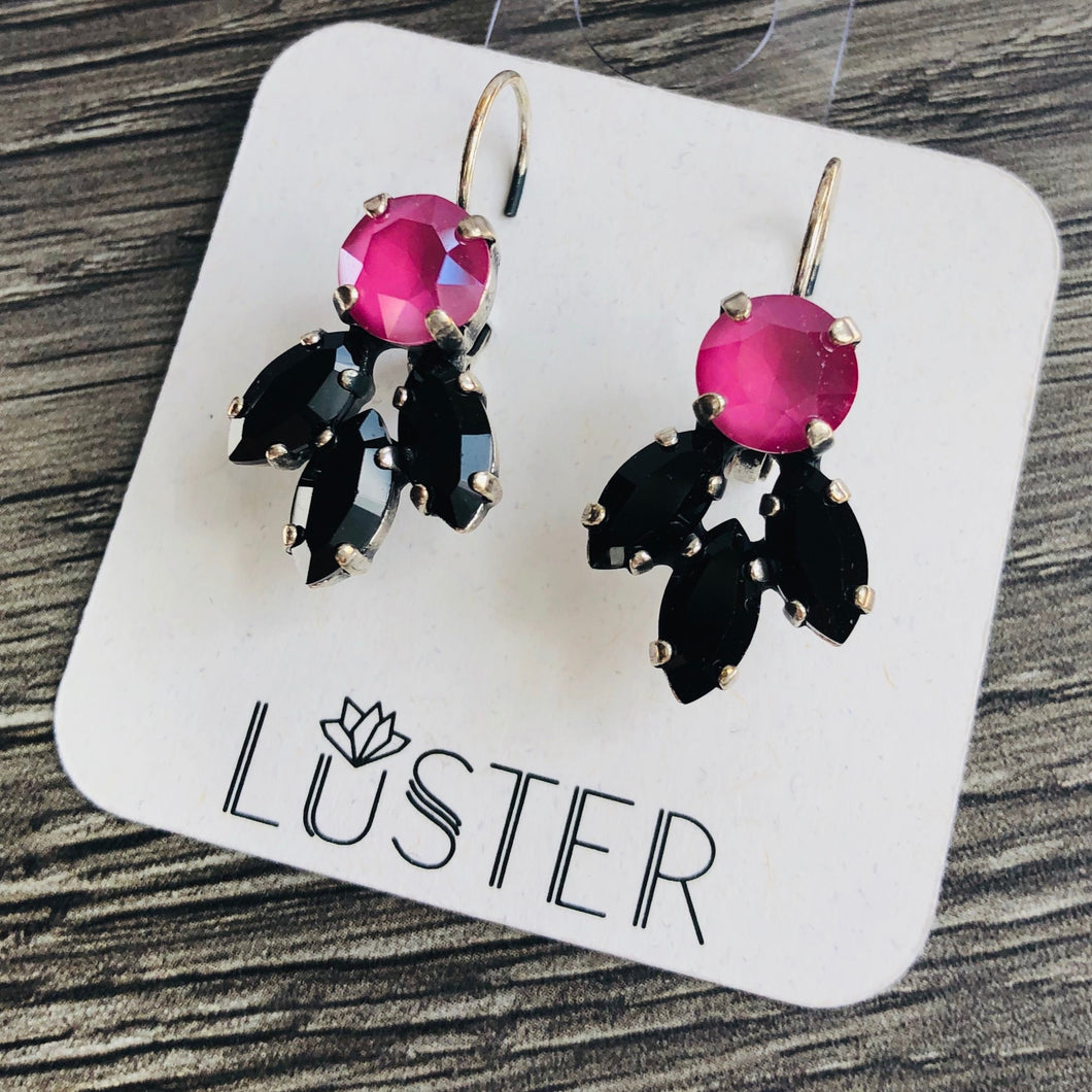 Crystal Cluster Statement Earrings