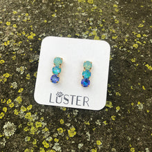 Trio Stick Crystal Earrings