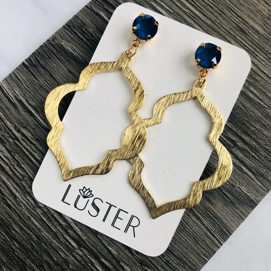 Brass Quatrefoil Earrings