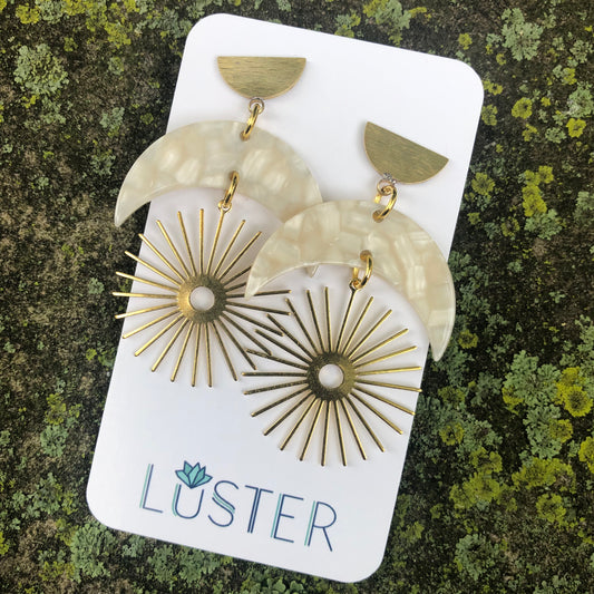 Moon Burst Statement Earrings