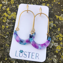 Acrylic Crescent Statement Earrings