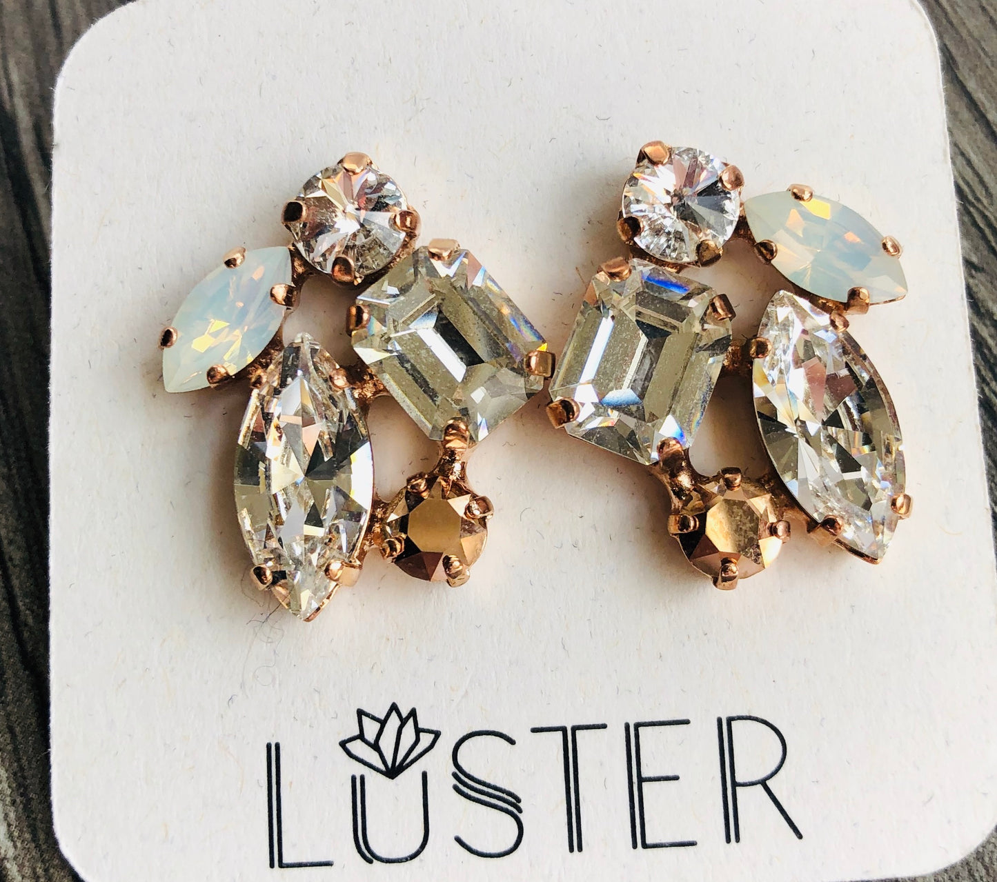 Rose Gold Cluster Studs