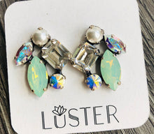 Minty Green Cluster Studs
