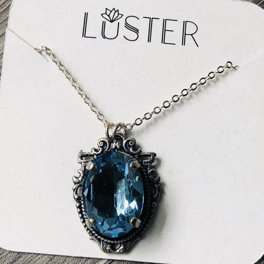 Aquamarine Simple Crystal Pendant