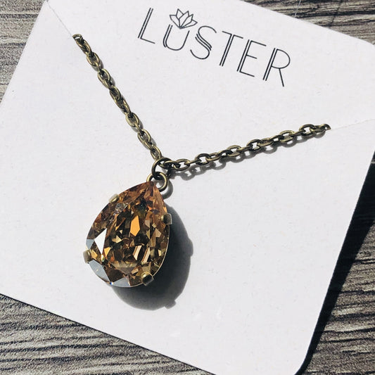 Champagne Simple Crystal Pendant
