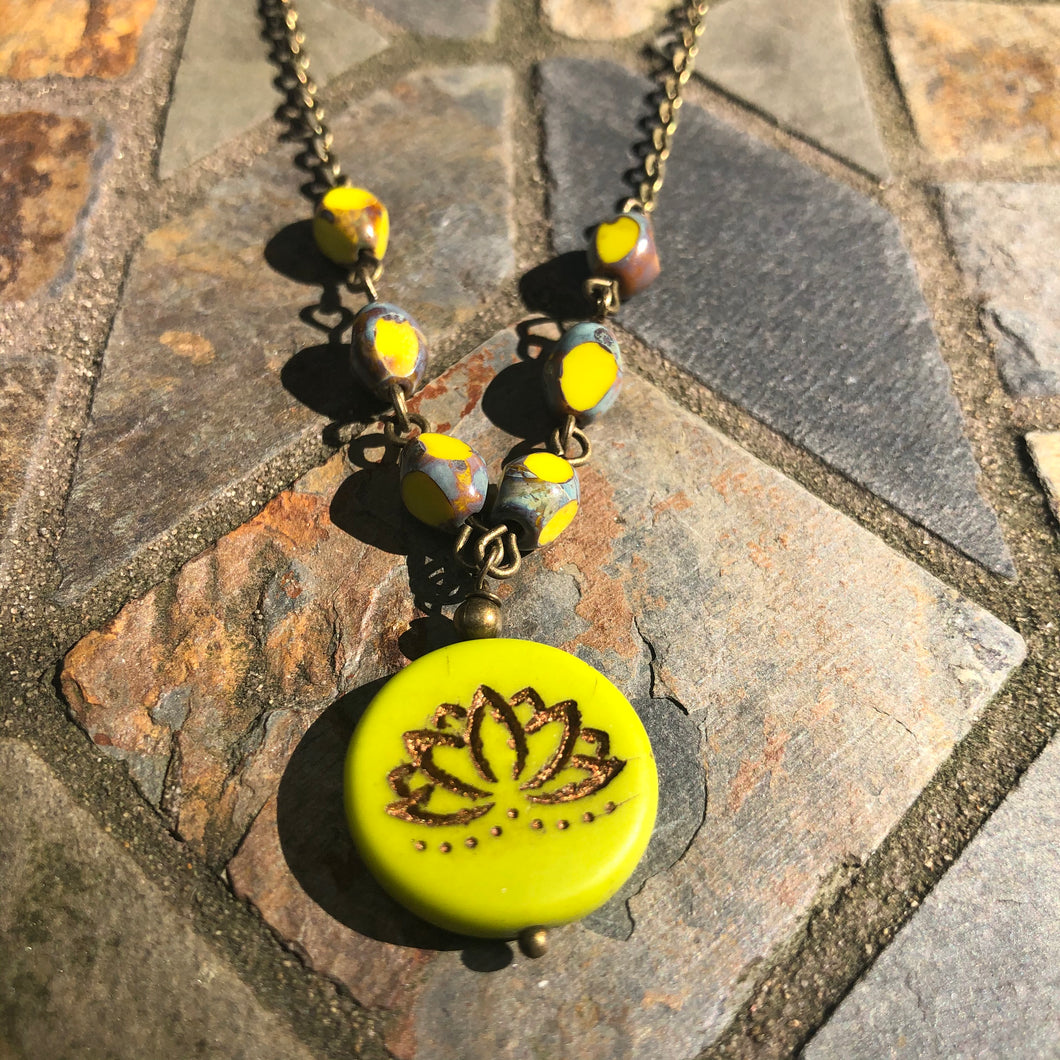 Lotus Coin Necklace