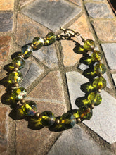 Olive Green Glass Bracelet
