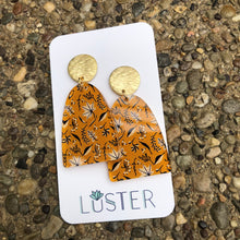 Mustard Leaf Drop Earrings