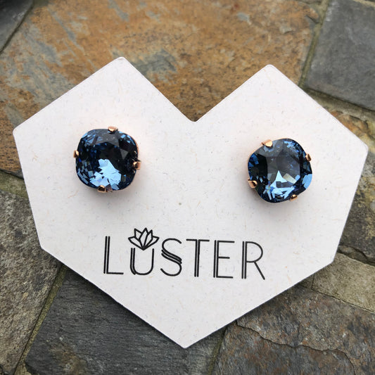 Denim Blue Cushion Cut Posts