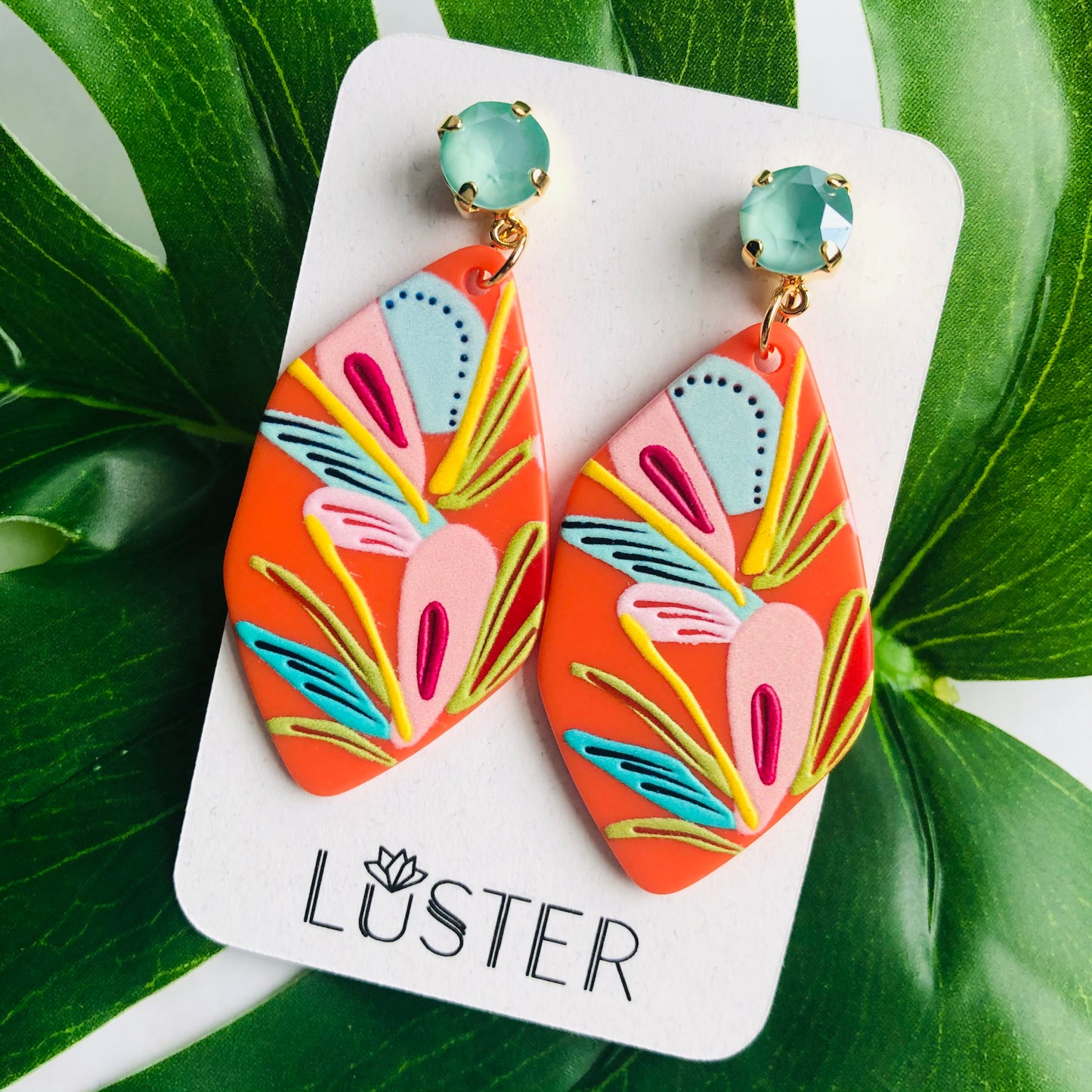 Tropical Floral Earrings