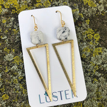 Brass Triangle Statement Earrings
