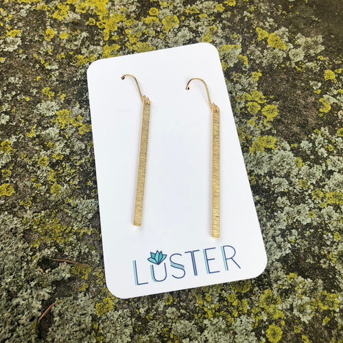 Simple Brass Stick Lightweight Earrings