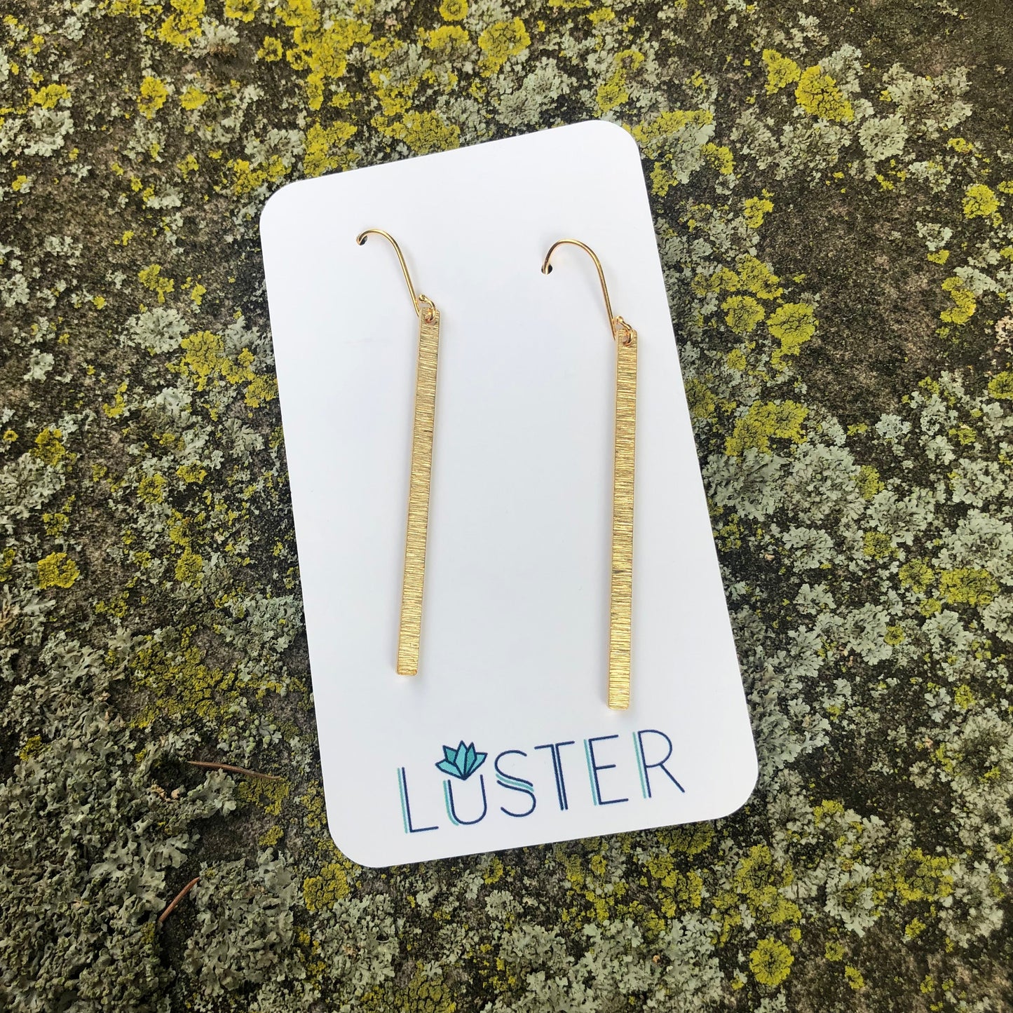 Simple Brass Stick Lightweight Earrings