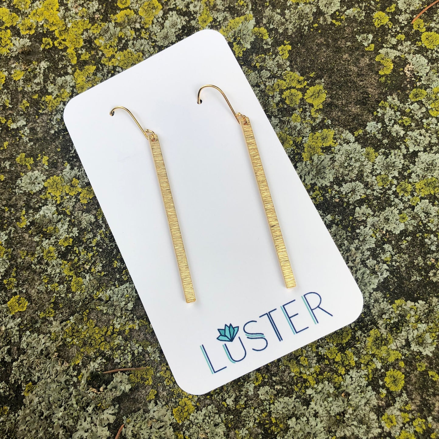 Simple Brass Stick Lightweight Earrings