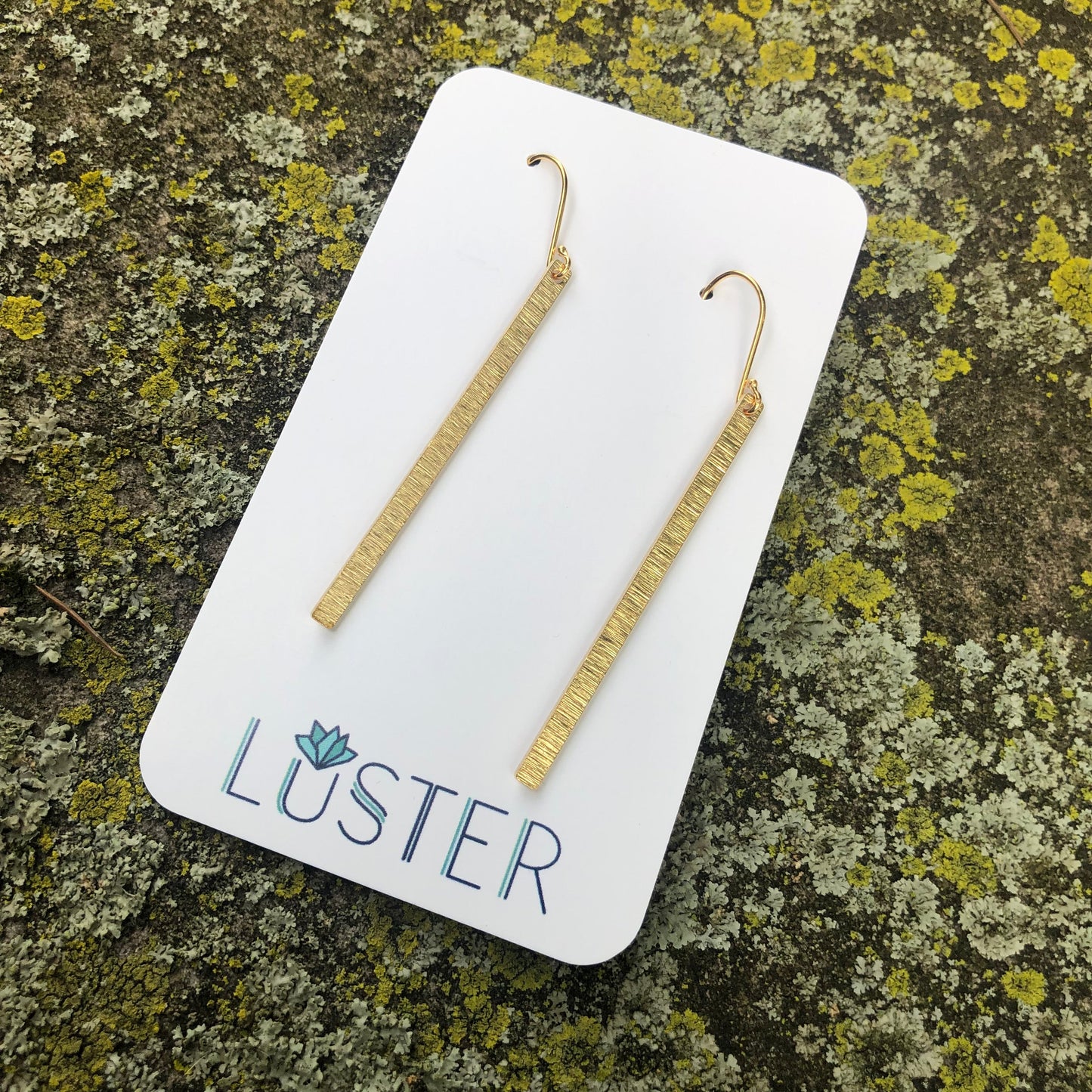 Simple Brass Stick Lightweight Earrings