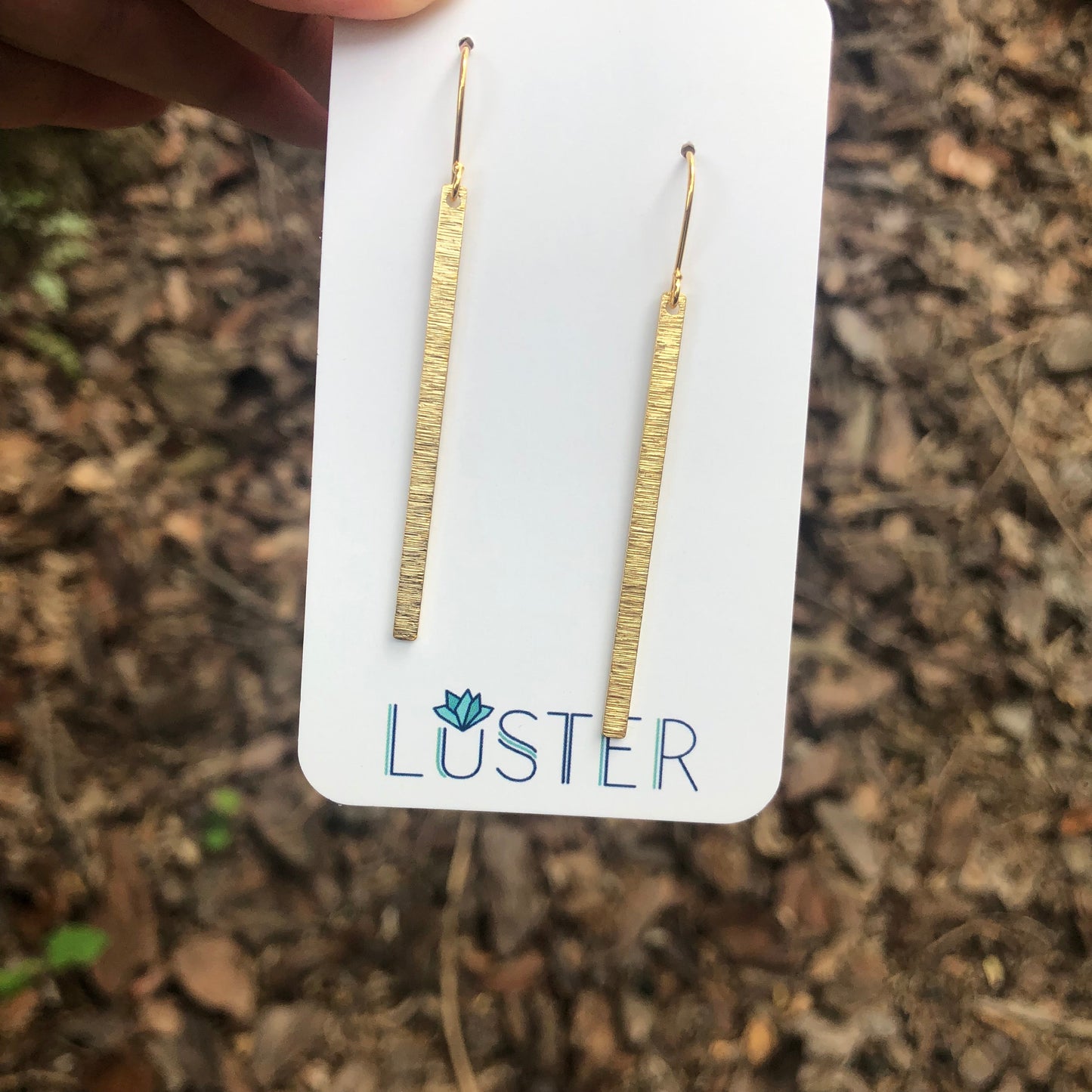 Simple Brass Stick Lightweight Earrings