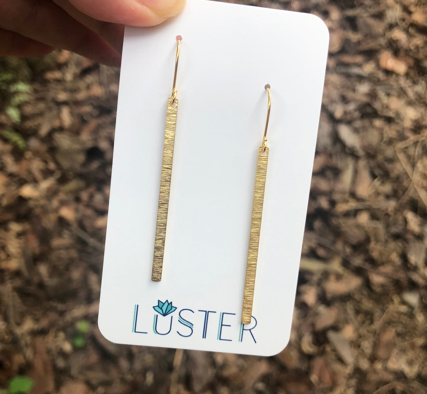 Simple Brass Stick Lightweight Earrings