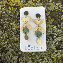 Celestial Brass + Stone Lightweight Earrings