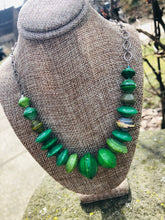 Green Paper Disc Necklace