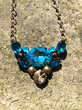 Teal Crystal Statement Necklace