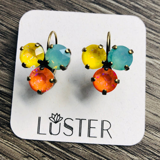 Crystal Trio Earrings